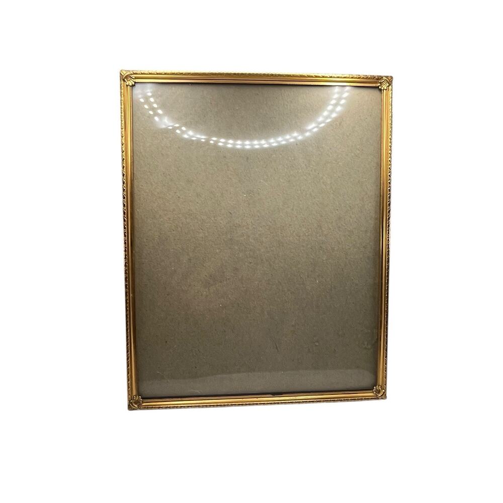 Vintage Metal Photo Frame Hollywood Regency Retro Chic Light Academia Gold Tone